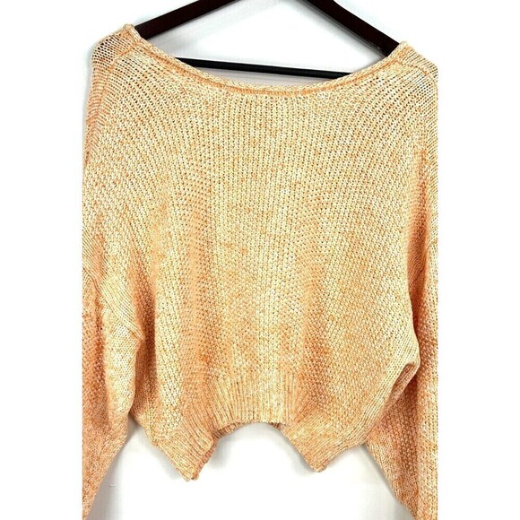 Anthropologie Saturday Sunday Talula Sweater Womens Large Orange Slouchy Cropped - Picture 7 of 11